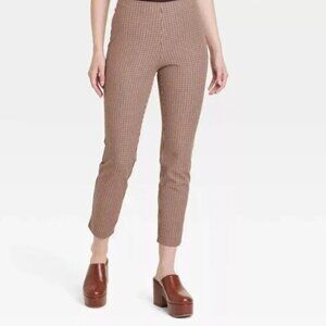 A New Day stretchy high waist red plaid pants